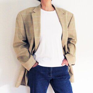 ✨Host Pick✨ Vintage MICHAEL KORS silk wool boyfriend blazer oversized Size 46R